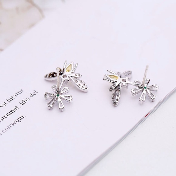 New! “HoneyBee” Signature Cubic Zirconia Earrings - Picture 5 of 6